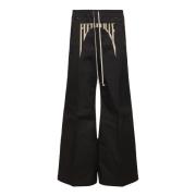 Zwarte biologische katoenen popeline broek Rick Owens , Black , Heren