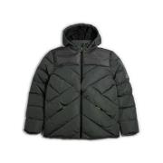 Puffer Cloud Jas met Afneembare Capuchon Munich , Green , Heren