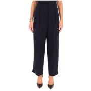 Blauwe Elegante Straight Leg Broek Max Mara Weekend , Blue , Dames