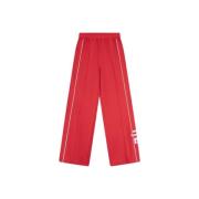 Geribbelde Taille Training Broek Alix The Label , Red , Dames