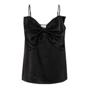 Elegante Top met Strikdetail Karen by Simonsen , Black , Dames