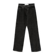 Donkergrijze Straight Cut Denim Jeans Federica Tosi , Gray , Dames