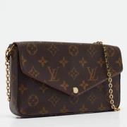 Pre-owned Canvas clutches Louis Vuitton Vintage , Brown , Dames