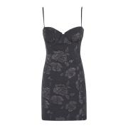 Bloemen Mini Jurk Rotate Birger Christensen , Gray , Dames