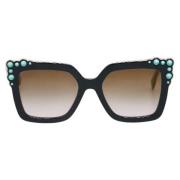 Pre-owned Plastic sunglasses Fendi Vintage , Black , Dames