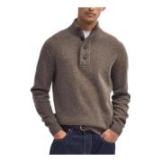 Essential Patch Half Zip Sweater Barbour , Gray , Heren