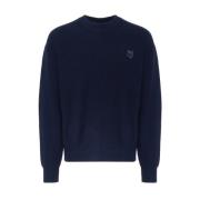 Fox Head Patch Comfort Sweatshirt Maison Kitsuné , Blue , Heren