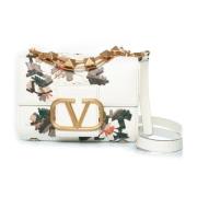 Pre-owned Leather shoulder-bags Valentino Vintage , White , Dames