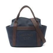 Pre-owned Leather shoulder-bags Hermès Vintage , Blue , Dames