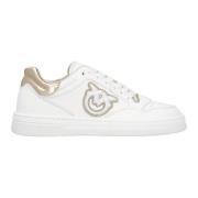 Leren Sneaker met Polyurethaan Samenstelling Pinko , White , Dames