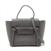 Pre-owned Leather handbags Celine Vintage , Gray , Dames