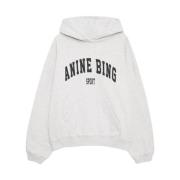 Grijze Melange Harvey Sweatshirt Top Anine Bing , White , Dames