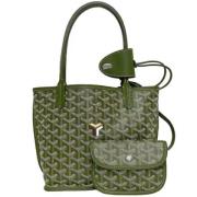 Pre-owned Canvas shoulder-bags Goyard Vintage , Green , Dames