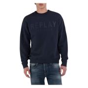 Heren Logo Sweatshirt Replay , Blue , Heren