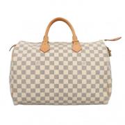 Pre-owned Leather handbags Louis Vuitton Vintage , White , Dames