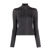 Gebreide Mockneck Trui in Zwart Marc Jacobs , Black , Dames