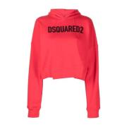 Rode Casual Hoodie Sweater Dsquared2 , Red , Dames