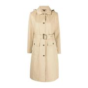 Microvezel polyester trench Ralph Lauren , Beige , Dames