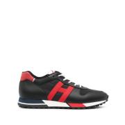 Casual Multicolor Trainers met leren zool Hogan , Black , Heren