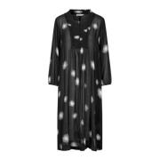 Artistieke Polka Dot Jurk Zwart Masai , Black , Dames