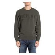 Heren Logo Sweater Replay , Green , Heren