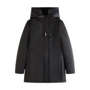 Toggle Coat in Zwart Gabardine Fay , Black , Dames