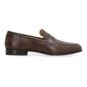 Korrelig Leren Loafers Bally , Brown , Heren