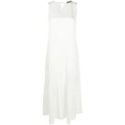 Witte Tankmouwen Casual Midi Jurk Lorena Antoniazzi , White , Dames