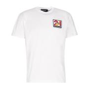 Logo Geborduurd T-shirt Dsquared2 , White , Heren