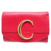 Pre-owned Leather wallets Chloé Pre-owned , Pink , Dames