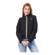 Zwarte Cropped Felpa Alara Full Zip K-Way , Black , Dames