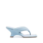 Blauwe Leren Flip-Flops Casual Muiltjes Gia Borghini , Blue , Dames