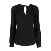 Zwarte Versierde Casual Blouse Michael Kors , Black , Dames