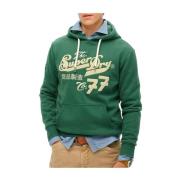 Geborduurde Sweater voor Dagelijks Comfort Superdry , Green , Heren