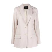 Casual Beige Blazer Katoen Elastaan Joseph , Beige , Dames