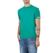 Heren Ronde Hals T-Shirt Dsquared2 , Green , Heren