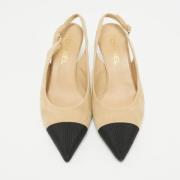 Pre-owned Leather heels Chanel Vintage , Beige , Dames