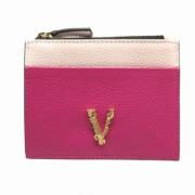 Pre-owned Leather wallets Versace Pre-owned , Pink , Dames