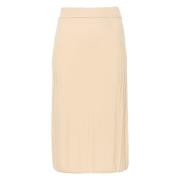 Fijne Rib Merinos Beige Rok Joseph , Beige , Dames