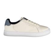 Sportieve Beige Sneakers met Blauwe Details Tommy Hilfiger , Beige , D...