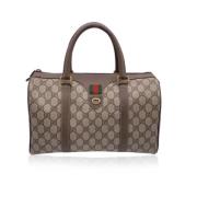 Pre-owned Canvas gucci-bags Gucci Vintage , Beige , Dames