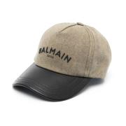 Groene Katoenen Casual Canvas Pet Balmain , Green , Heren