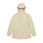 Korte Beige Waterdichte Jas Rains , Beige , Dames