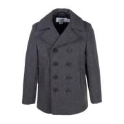 Iconische U.s. Navy Peacoat Oxford Grey Schott NYC , Gray , Heren