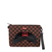 Haai Crossover Clutch Bruin Zwart Sprayground , Brown , Heren