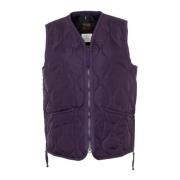 Gewatteerde Militaire V-hals Donsvest Taion , Purple , Heren