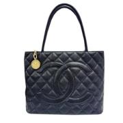 Pre-owned Leather handbags Chanel Vintage , Black , Dames