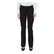 Zwarte Flare Broek Lage Taille Model Silvian Heach , Black , Dames