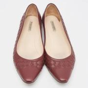 Pre-owned Leather flats Bottega Veneta Vintage , Red , Dames