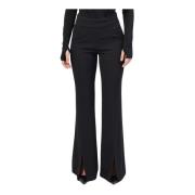 Zwarte Elastische Taille Slim Broek Jijil , Black , Dames